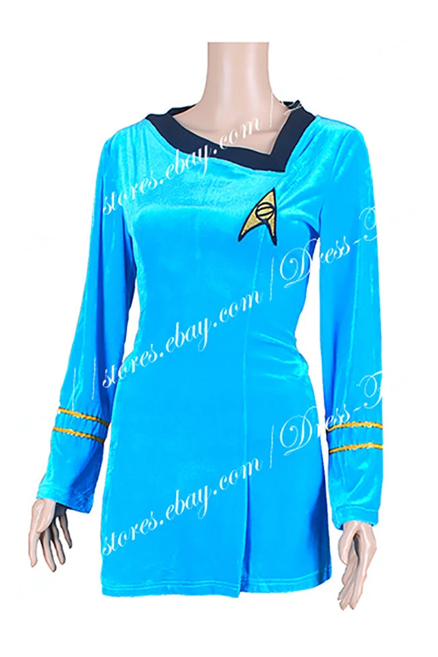 Uniforme de ingeniería para mujer se ajusta a disfraz de cosplay vestido azul Foto 1 de 3