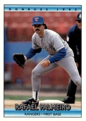 1992 Donruss #46 Rafael Palmeiro Texas Rangers - Image 1 of 2
