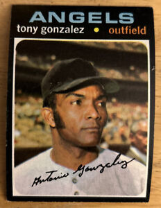 1971 Topps Tony Gonzalez Card #256 Angels (1.0 Fielding % in 1962) Low-Grade O/C