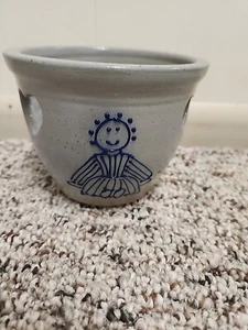 David Eldreth 2001 Pottery Salt Glazed Doll Candle Holder Bowl - Picture 1 of 6