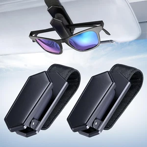 One-Handed-Operation Sunglasses Holder for Car, Visor Sunglass Holder Clip, Car - Picture 1 of 12