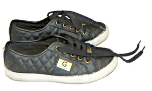 G by Guess Ladies Black Quilted Sneaker Walking Shoes Size 6.1/2M - Picture 1 of 3