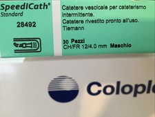 60 Cateteri Coloplast CON PUNTA TIEMANN Ch 12 Uomo Codice 28492
