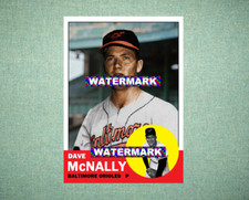 Dave McNally Baltimore Orioles 1963 Style Custom Baseball Art Card