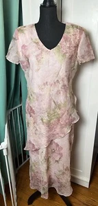 Maxi Vestido Floral Miss Dorby Para Mujer Manga Corta Cottagecore Fairycore Talla 12P - Imagen 1 de 14