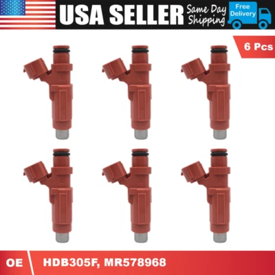 Juego de 6 inyectores de combustible HDB-350F para Mitsubishi Eclipse Endeavor 2004-2011 3,8 L Foto 1 de 4