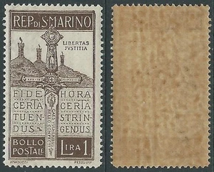 1923 SAN MARINO PRO VOLONTARI CADUTI O MUTILATI LUSSO MNH ** - X5 - Imagen 1 de 1