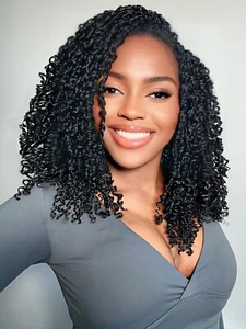 Crochet Hair Pre Looped & Twisted 8 Inch Spring Mini Twist Extensions 7 Strands - Picture 1 of 3