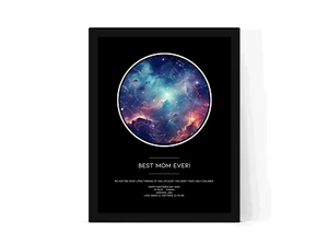 Personalisierte individuelle Sternenkarte BESTE MAMA ALLER ZEITEN Nachthimmel/Himmlisches Muttertagsgeschenk - Bild 1 von 5