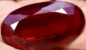 Natural 65.40 Ct Huge Blood Red Ruby Mozambique GGL Certified Treated Gemstone - Picture 1 of 11