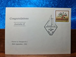 First Day Cover (PSE) Congratulations Australia II 1983📮Perth WA - Picture 1 of 2