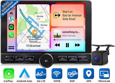 2DIN 10.1" QLED Android 13 8+128 8 Núcleos Coche Radio Estéreo GPS CarPlay Bluetooth 4G Foto 1 de 4