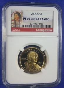 2005 S Sacagawea $1 NGC PF69 Ultra Cameo Original Red Label (009) - Picture 1 of 10