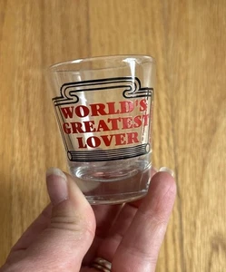 World’s Greatest Lover Schnapsglas Valentinstag Geschenk Love Worlds Bar - Bild 1 von 3