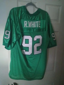 Men's XXL 2XL REGGIE WHITE CUSTOM SEWN GREEN JERSEY PHILADELPHIA EAGLES #92 NEW - Picture 1 of 1
