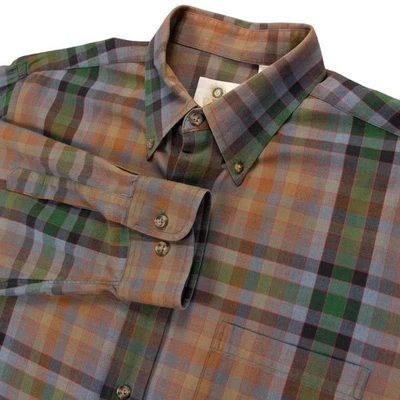 Viyella Mens L Fall Plaid Button Down Shirt Cotton Wool Blend Long Sleeve Casual - Image 1 of 4