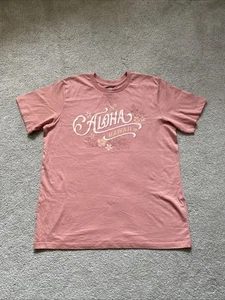 Cotton Heritage Women Aloha Hawaii Shirt Pink Medium Lightweight Breathable NWT - Picture 1 of 12