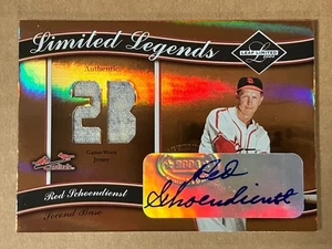 Leaf Limited 2004 Red Schoensensta Limited Legends Auto Jersye/50 Cardinals - Imagen 1 de 4