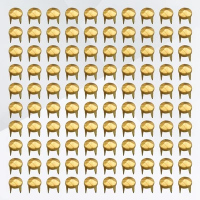  100 pz fai-da-te in ottone rivetto esagonale con borchie a artigli chiodo a - Immagine 1 di 4