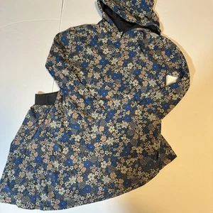 Tea Collection Floral Hoodie Top & Skirt Set 2 Pieces Gray Blue Size 12 - Picture 1 of 7