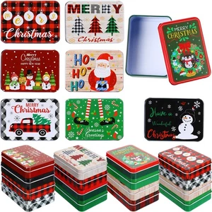 36 Pcs Gift Card Holders Tins Christmas Cookie Tin Metal Boxes Holder with Li... - Bild 1 von 4