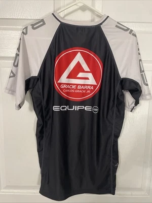 GRACIE BARRA GB Equipe Edition Rash Guard Compression shirt red black Sz XL - Image 1 of 4