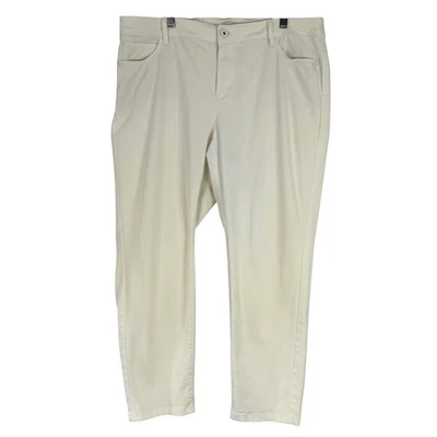 J. Jill Denim Authentic Fit Slim Ankle Elastic Waist Off-White Jeans Size 16P - Image 1 of 4