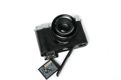 Genuine Real Leather Half Camera Case Bag Cover for FUJIFILM X-E5 XE5 - Image 1 of 4