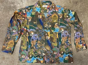 Vintage Mens Disco SHIRT XL 48 GOLDEN ARROW Polyester Nylon Leisure 1970’s Asian - Picture 1 of 9