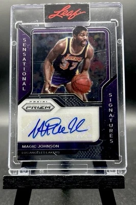 Panini Prizm Sensational Signatures Magic Johnson Leaf Best Of Basketball 2020-21 Foto 1 de 2