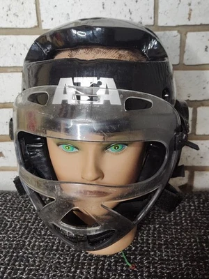 Casco Acolchado Oficial ATA Taekwondo con Protector Facial Transparente Talla Grande Macho Foto 1 de 4