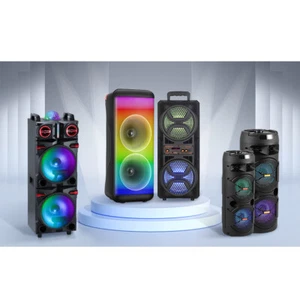 Large Party Bluetooth Speaker Woofer Heavy Bass Stereo Sound Indoor Outdoor Lot - Picture 1 of 79