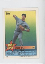 1989 Super Star Sticker Back Cards Steve Sax Jose Oquendo Cecil Espy ( 45 240)