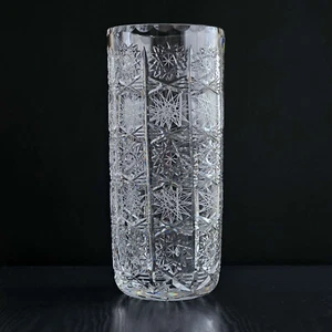 Handmade Crystal Vase – 12" Tall, Elegant Czech Design, Premium Quality, NEMAN - Picture 1 of 8