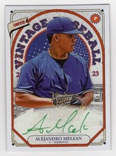 ALEJANDRO MELEAN 2023 ONYX AUTHENTICATED VINTAGE GREEN INK AUTO CARD VAAM