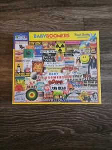 White Mountain Baby Boomers Puzzle 1000pcs New Sealed Nostalgia 24"x30" - Picture 1 of 6