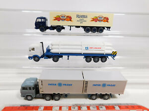 CN333-0,5# 3x Wiking H0/1:87 LKW MB: Air Liquide + Rama + Inter Frost, sehr gut