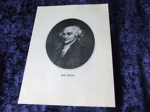Vintage 1965 President John Adams Unframed Lithograph Style Print - Picture 1 of 3