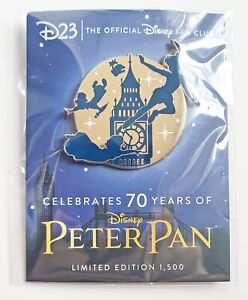 NEW Peter Pan D23 Exclusive 70th Anniversary Commemorative Pin LE 1500 IN HAND
