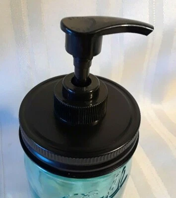SOAP PUMP Dispenser BALL 1/2 PINT Mason Jar STAINLESS BRONZE BLACK COPPER Small - Image 1 of 4