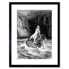 Painting Book Illustration Dore Charon Dante Divine Comedy Frame Print 9x7 Inch