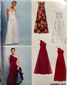 2004 New 'NEW LOOK' Evening Wedding Dress SEWING PATTERN 6400 SIZES 8-18 - Picture 1 of 2
