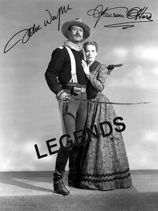 John Wayne & Maureen O'Hara "RIO GRANDE" AUTOGRAFO 8x10 ristampa in bianco e nero  - Foto 1 di 1
