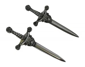 Scottish Highland Cow Coo Polished Chrome or Matte Antique Kilt Pin - Picture 1 of 5