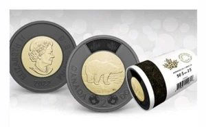 2022 Canada $2 Dollar Black Ring Toonie In Memory of Queen Elizabeth Mint 1 coin - Picture 1 of 1