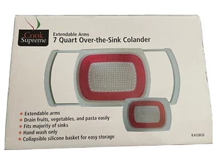 Colander Collapsible Folding Strainer Over The Sink Veggies Fruit Extendable - Picture 1 of 9