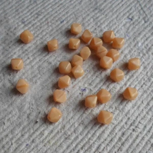 Czech Glass Beads ~ Little Bicone ~ Butterscotch ~ Pack of 50 - Picture 1 of 2