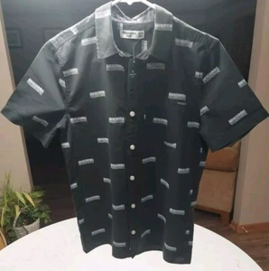 Abercrombie Kids Shirt Button Down Short Sleeve Black Size 13/14 New with Tags - Picture 1 of 6