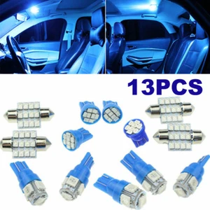 13× Blue Car Interior LED Light For Dome License Plate Lamps 12V Kit Accessories - Picture 1 of 13
