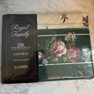 Hoja plana Royal Family DWIN damasco de Cannon Windsor damasco 250 unidades percal - Imagen 1 de 11